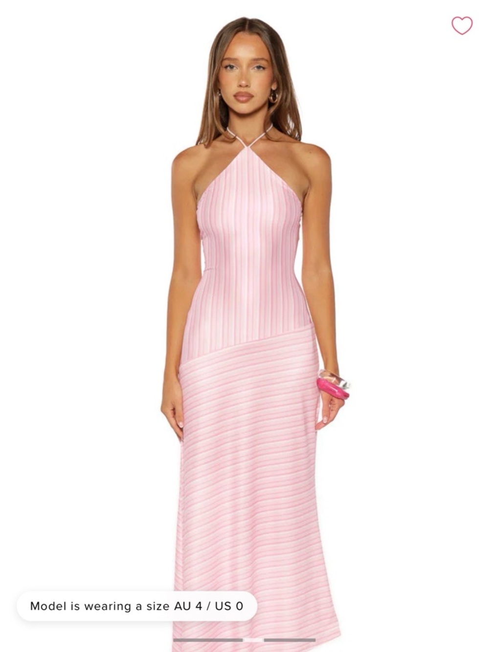 Beginning Boutique Hendrea Pink Stripe Jersey Midi Dress